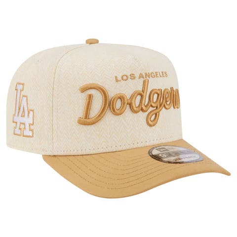 Men's New Era  Cream Los Angeles Dodgers Herringbone 9FIFTY A-Frame Snapback Hat