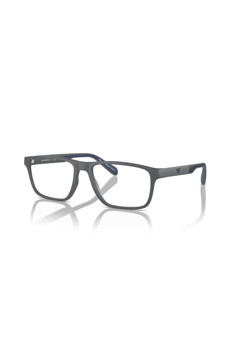 56mm Rectangle optical glasses, Main, color, Grey