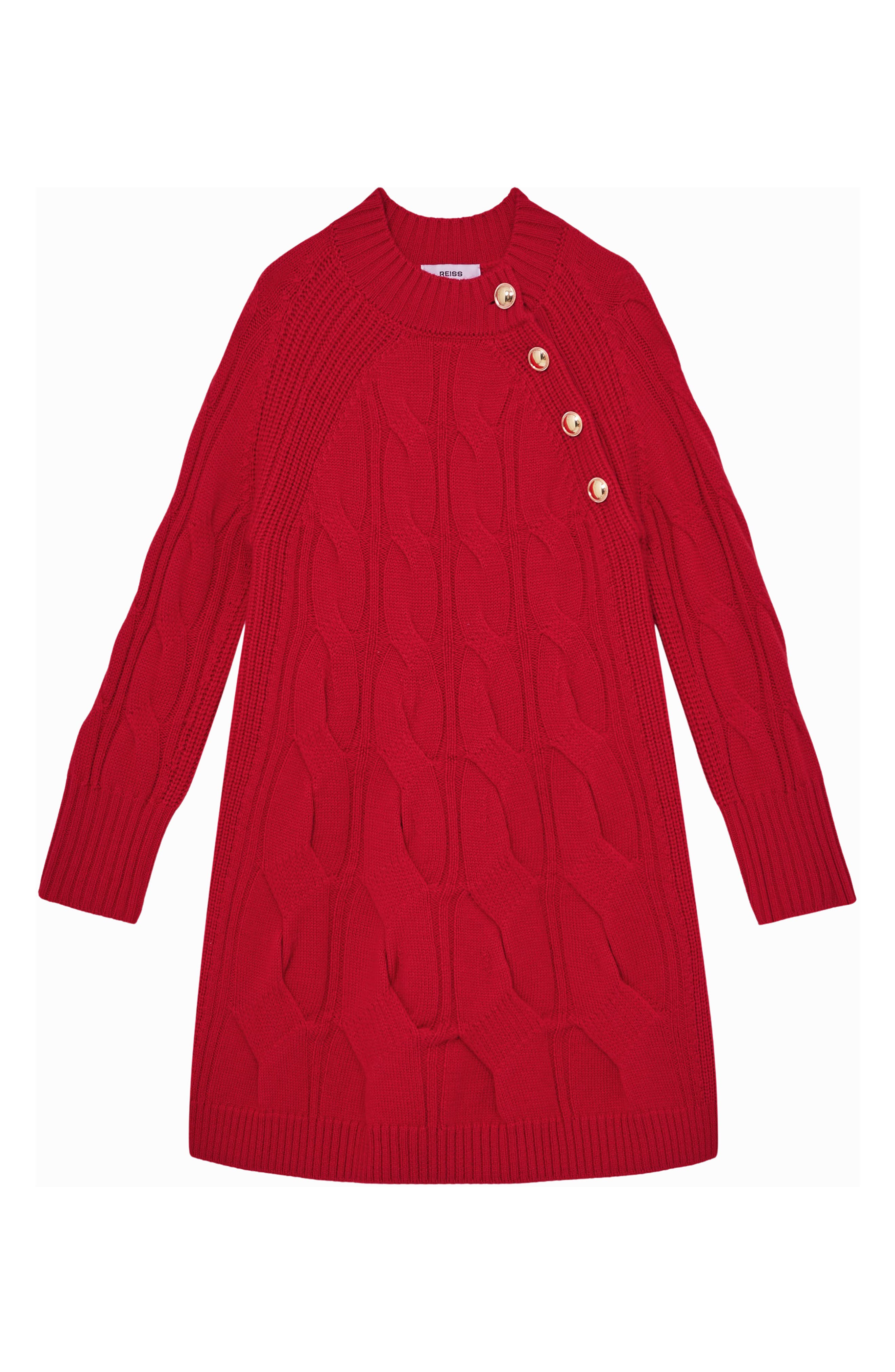 Reiss Kids' Harper Long Sleeve Wool Sweater Dress
