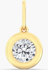 Everlee Round Domed Lab Diamond Charm in 14K