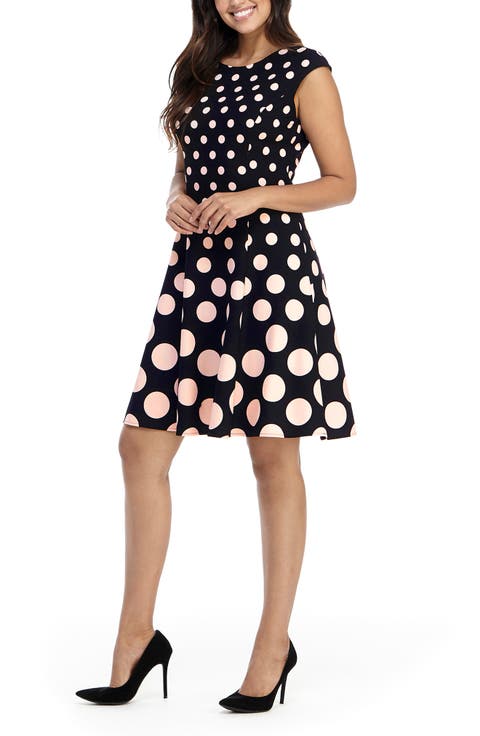 Dot Fit & Flare Dress