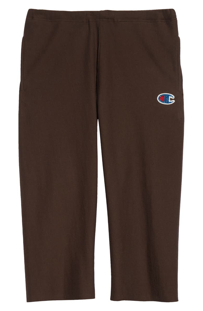Undercover x Champion Reverse Weave<sup>®</sup> Cotton Fleece Crop Sweatpants, Alternate, color, Brown