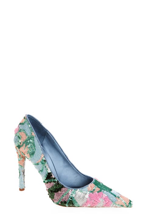 Good Sequin Pointed Toe Pump (Women)