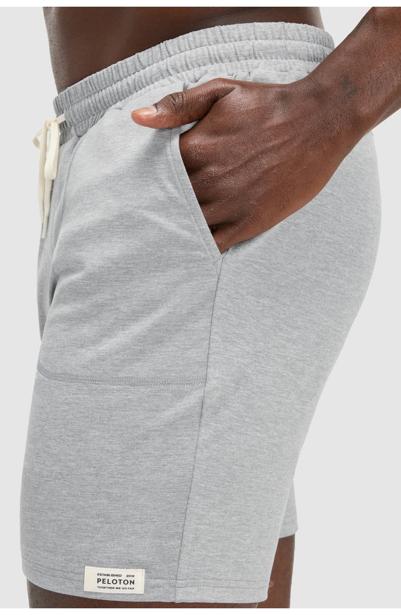 Peloton Dreamblend 7" Contrast Flatlock Short, Alternate, color, Light Heather Grey