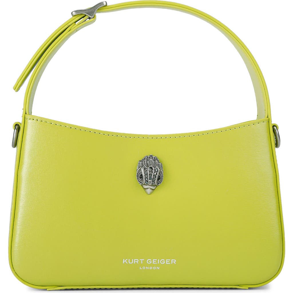 Kurt Geiger London Mini Bond Leather Top Handle Bag In Green