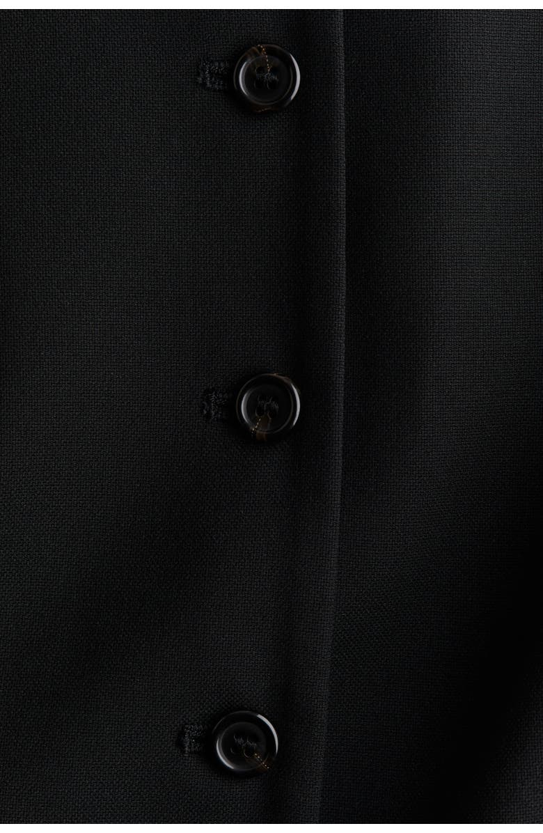 H&M Long Waistcoat, Alternate, color, Black