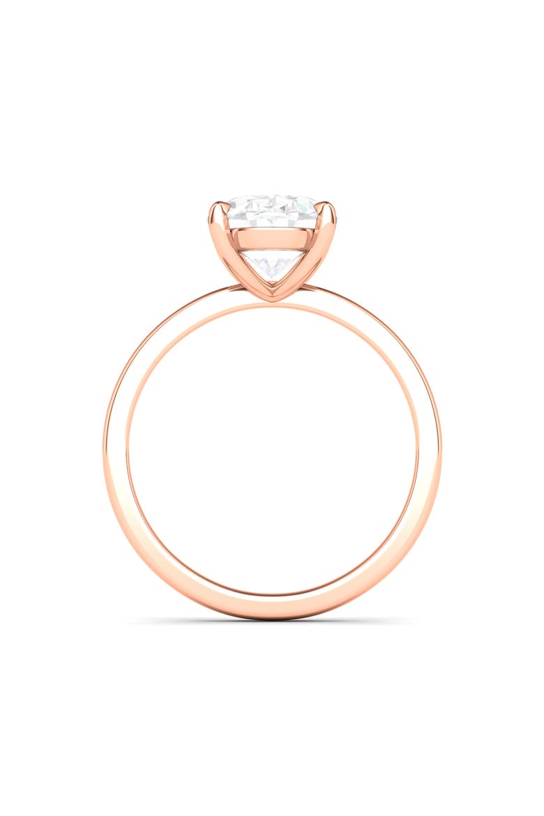 Oval Cut Lab Created Diamond Ring, Alternate, color, 18K ROSE GOLD