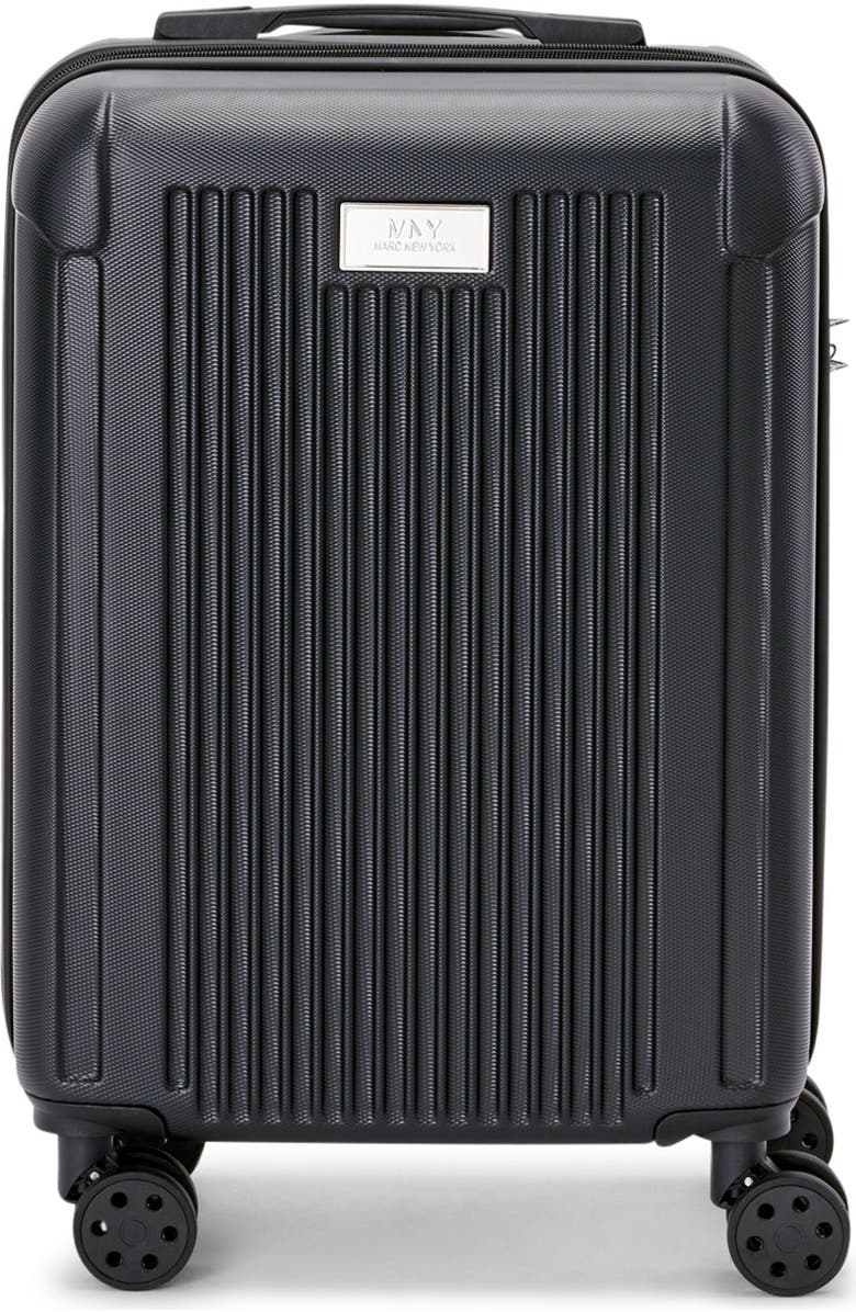 Marc New York Lotus 21" Upright Carry On Suitcase, Main, color, Black