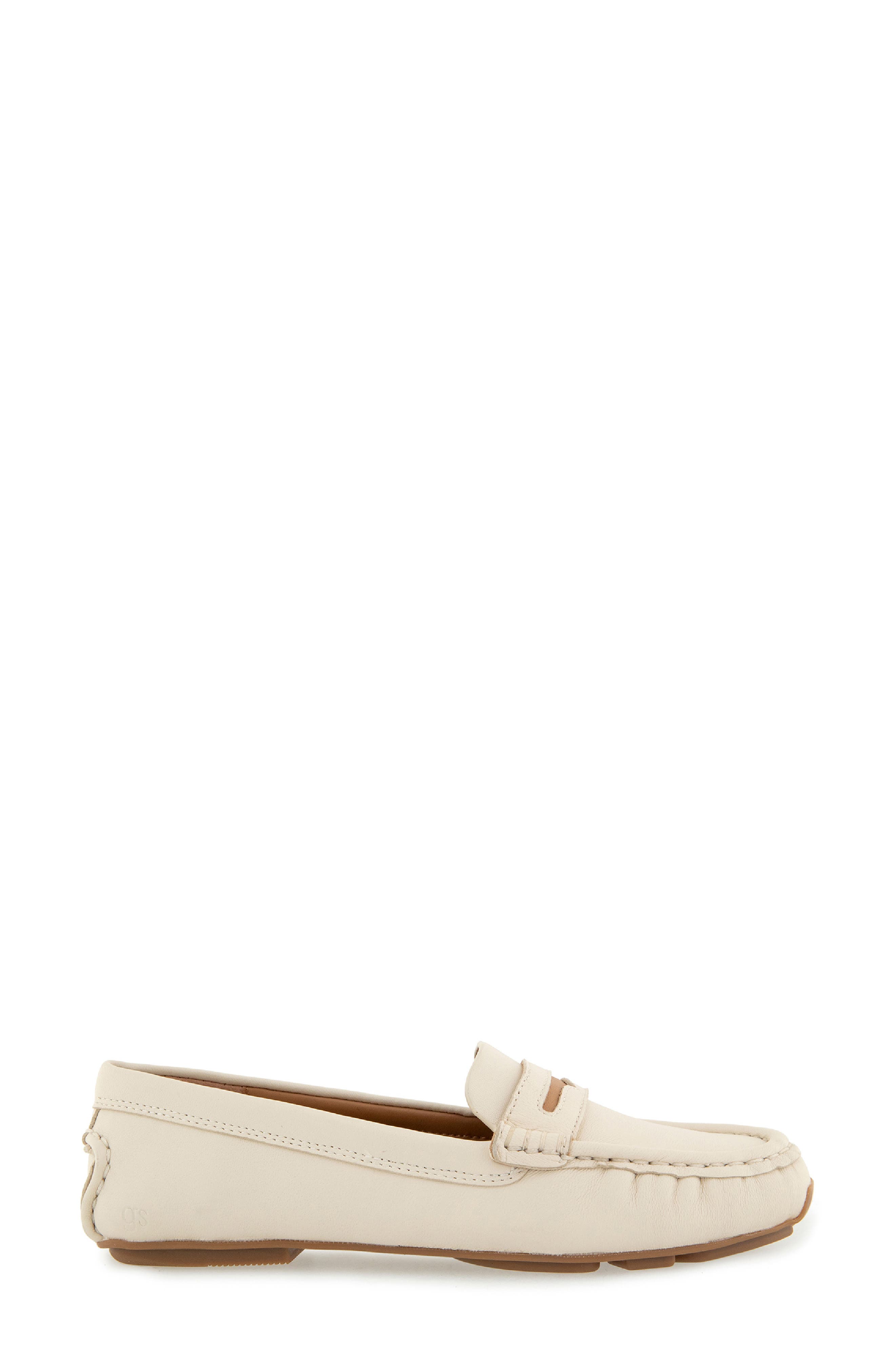 Madison Moc Toe Penny Loafer, Alternate, color, STONE LEATHER
