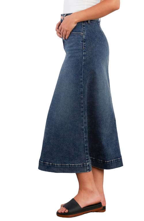 Hint Of Blu Upper East Side Denim Maxi Skirt In Blue