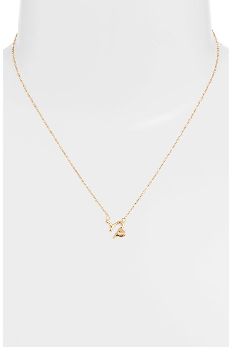 Zodiac Pendant Necklace, Alternate, color, GOLD CAPRICORN