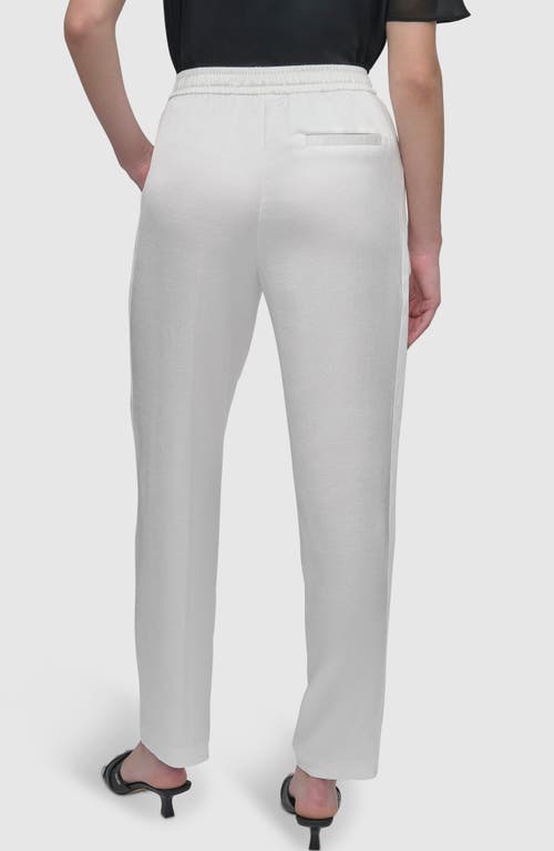 Dkny Side Stripe Track Pants In Ivory