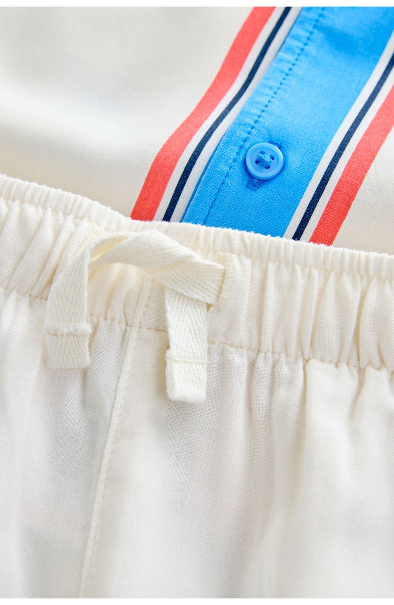 NEXT Kids' Postcard Print Camp Shirt & Drawstring Shorts Set, Alternate, color, White