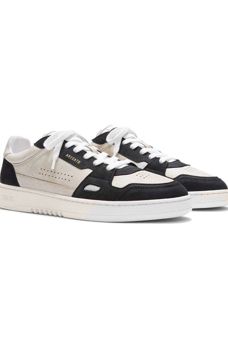 Axel Arigato Dice Lo Cracked Leather Sneaker, Alternate, color, Beige/Black