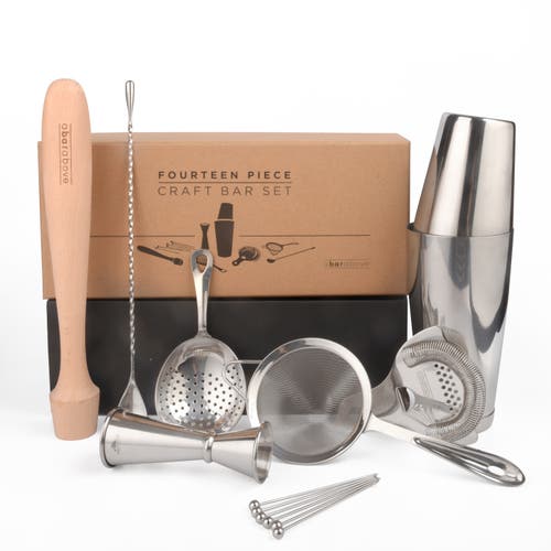 A Bar Above 14-piece Craft Bar Set, Stainless Steel In Stainless Steel