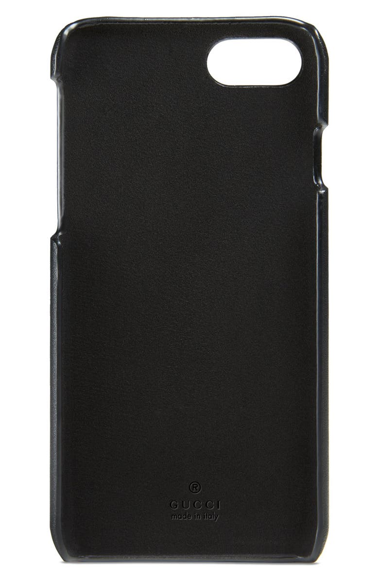 Gucci Guccy Logo Moon & Stars Leather iPhone 7 Case, Alternate, color,