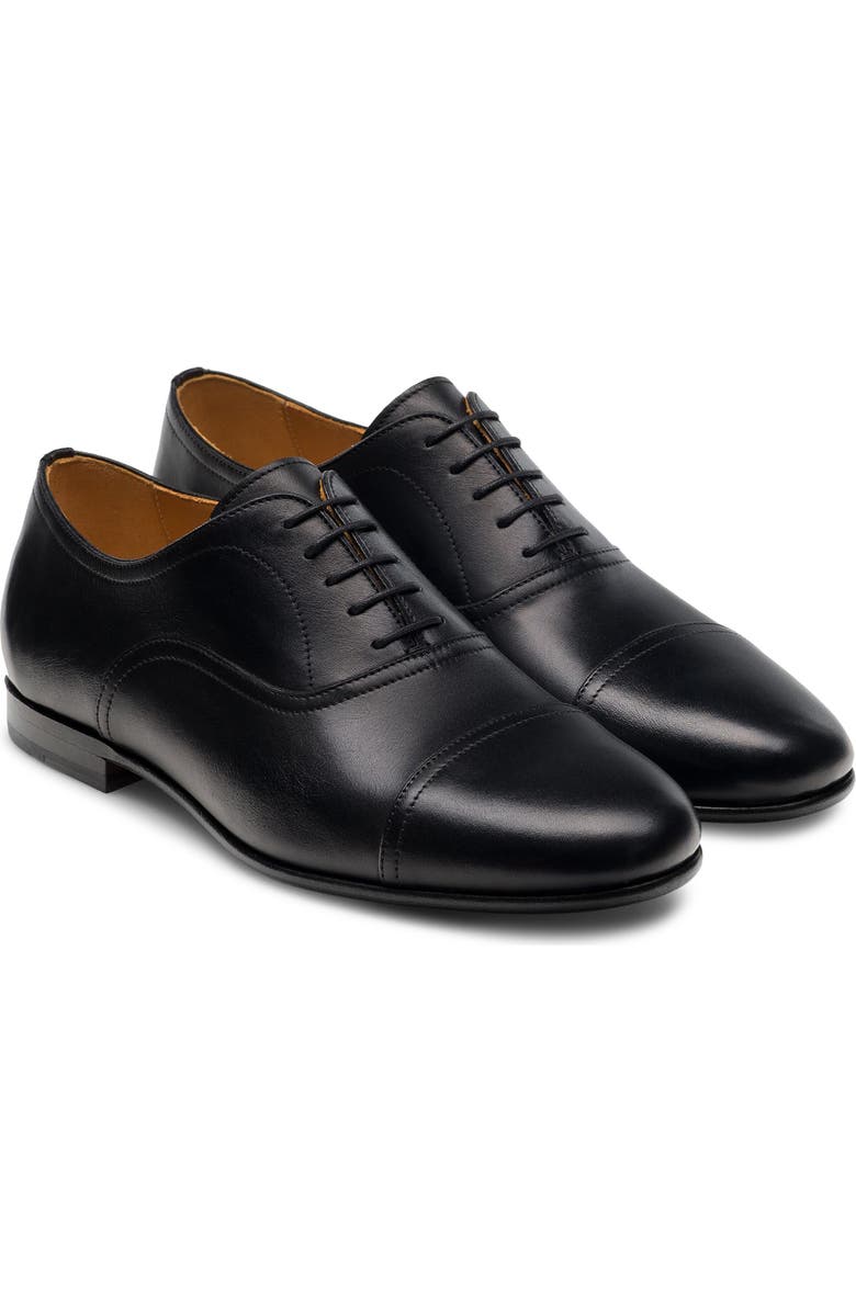 Magnanni Elena Cap Toe Oxford, Main, color, Black