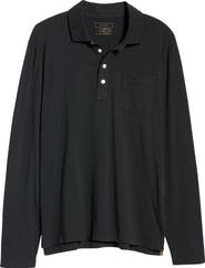 Billy Reid Pensacola Long Sleeve Organic Cotton Pocket Polo