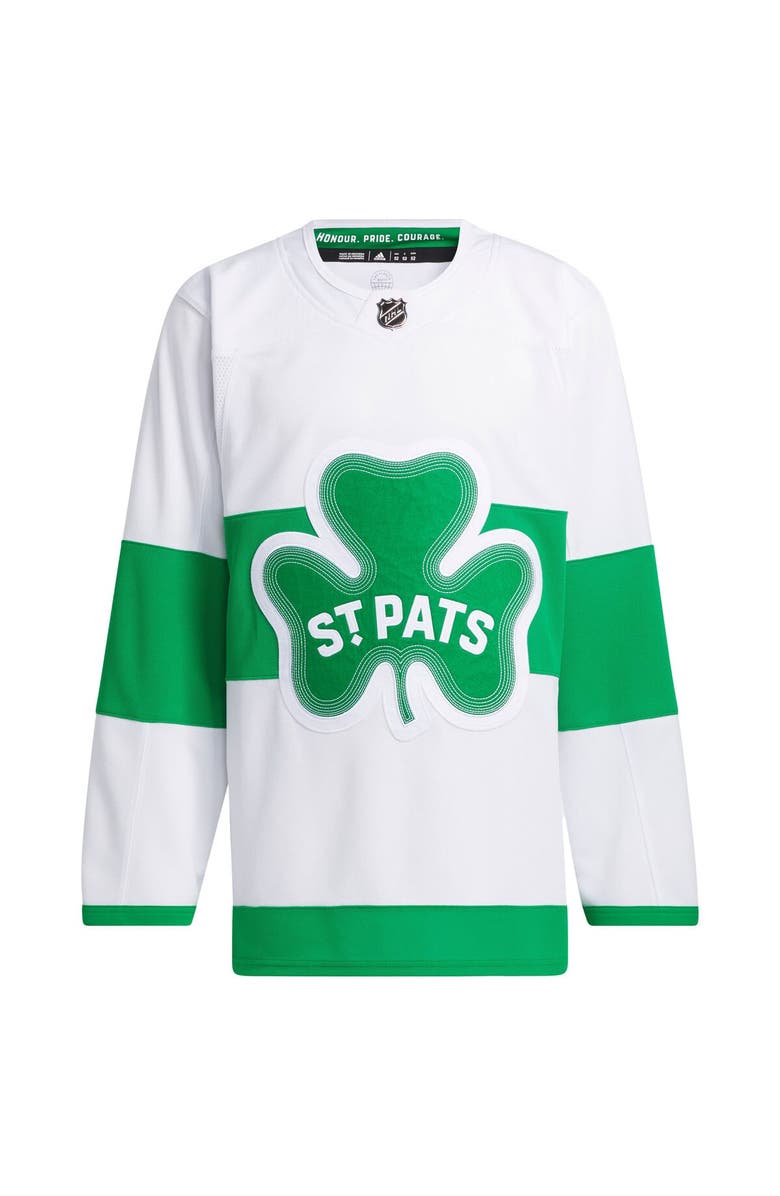 adidas Men's adidas White Toronto Maple Leafs St. Patricks Alternate Primegreen Authentic Jersey, Alternate, color,