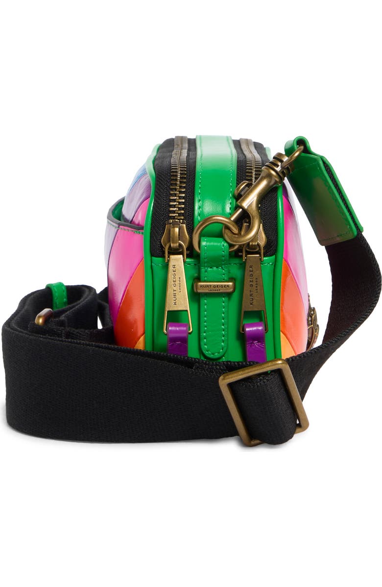 Kurt Geiger London Kensington Leather Camera Bag, Alternate, color, Green Multi