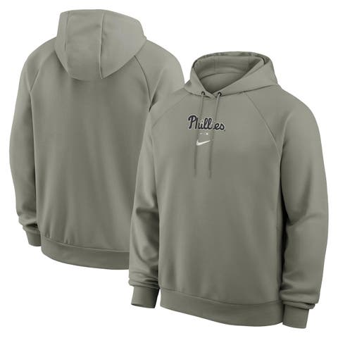 Men's Nike Gray Philadelphia Phillies Statement Primary Raglan Dri-FIT Hoodie