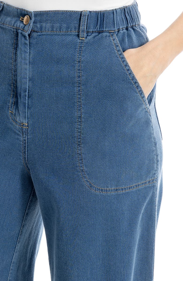 MAX STUDIO Pique Wide Leg Denim Pants, Alternate, color, Indigo-Indigo