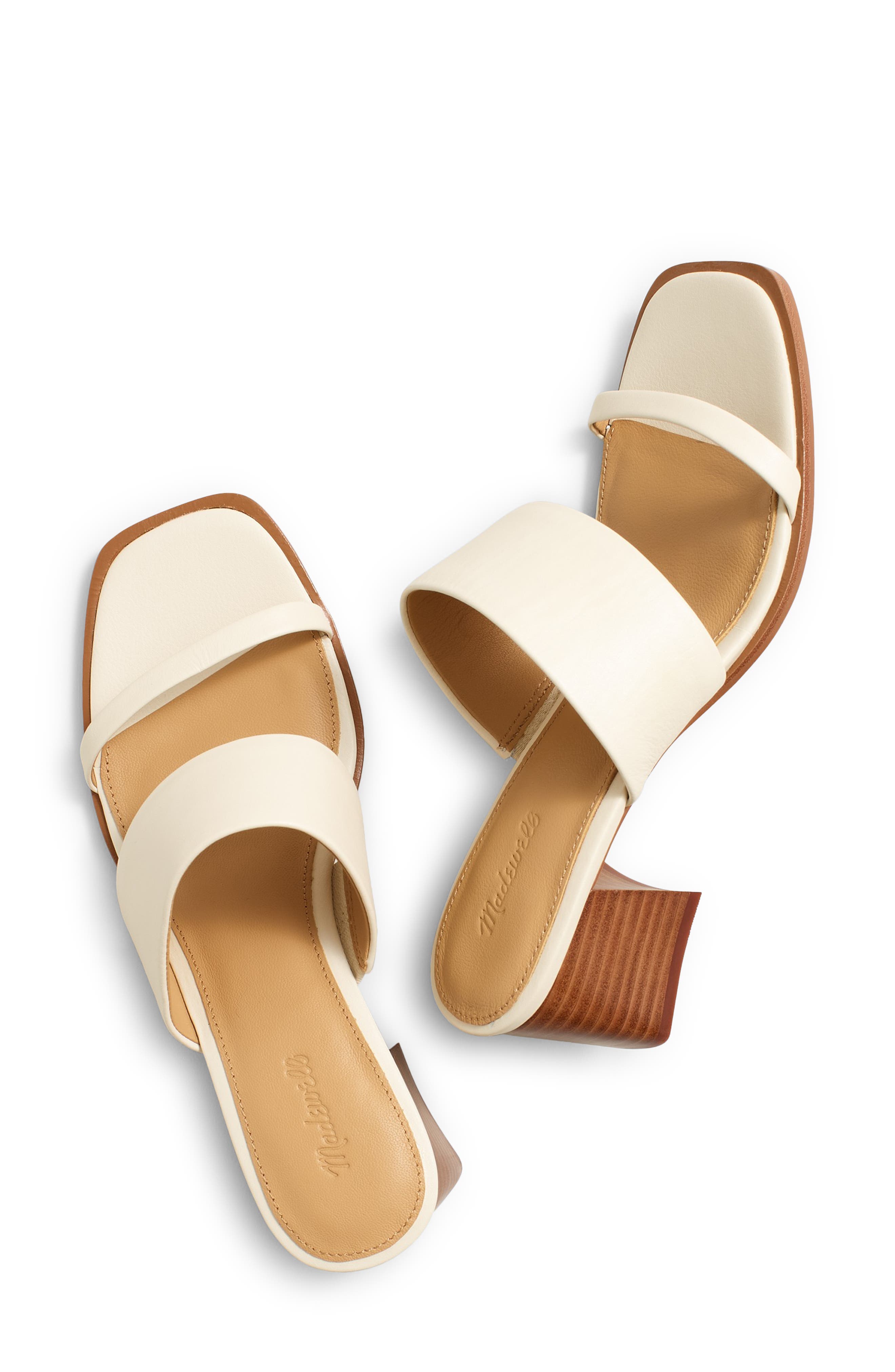 Madewell Roni Keira Block Heel Sandal, Alternate, color, Ecru