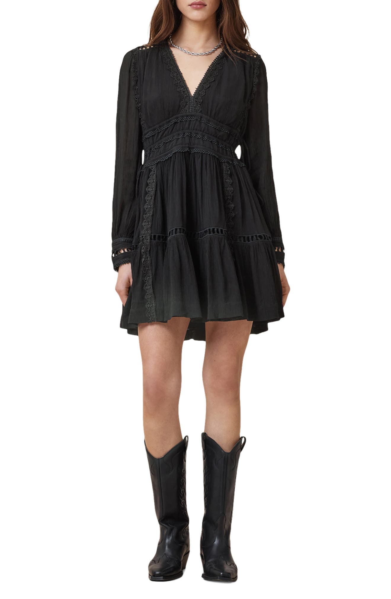 Xanthe Lace Long Sleeve Minidress