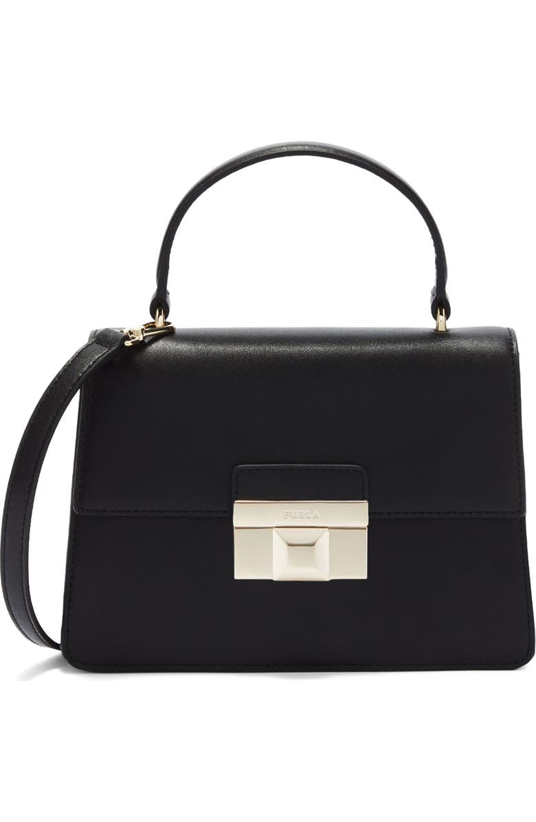 Furla Venere Mini Top Handle Leather Satchel, Main, color,