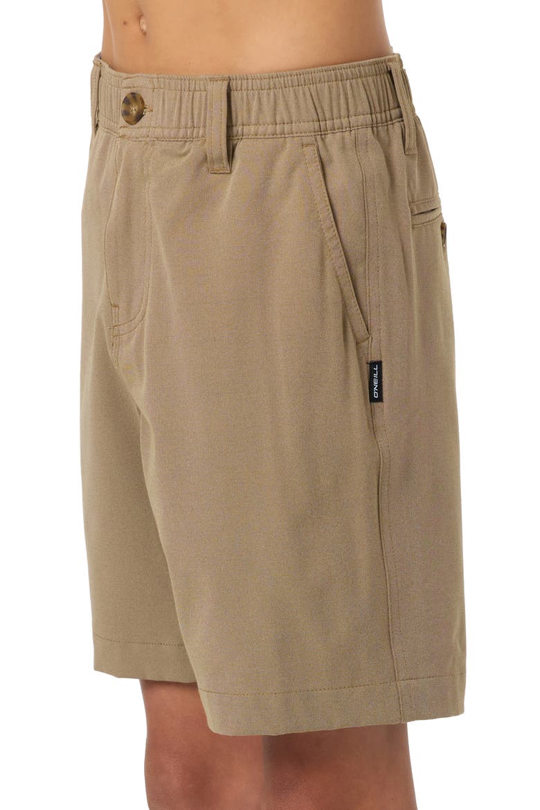 Kids' Reserve Light Check Water Repellent Shorts, Alternate, color, DARK KHAKI 2