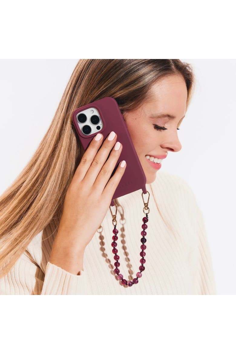 Scarlett Phone Wristlet, Alternate, color, Burgundy