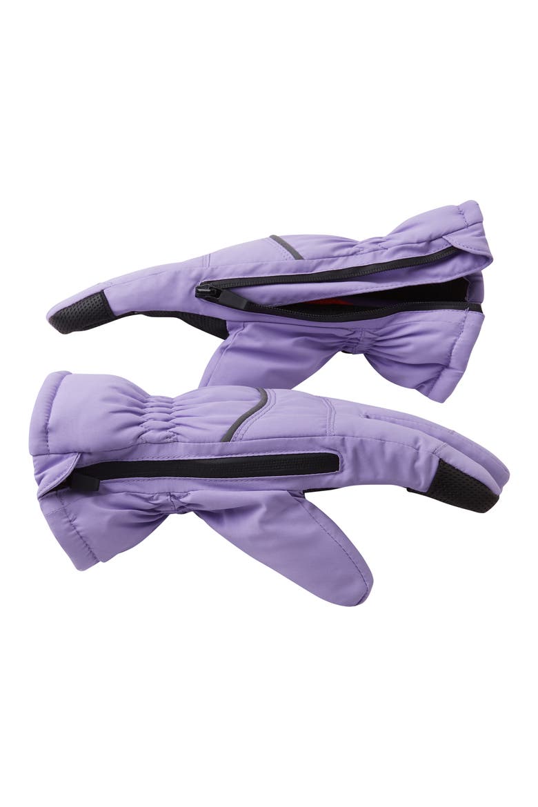 Kids' Zip Gloves, Alternate, color, PURPLE