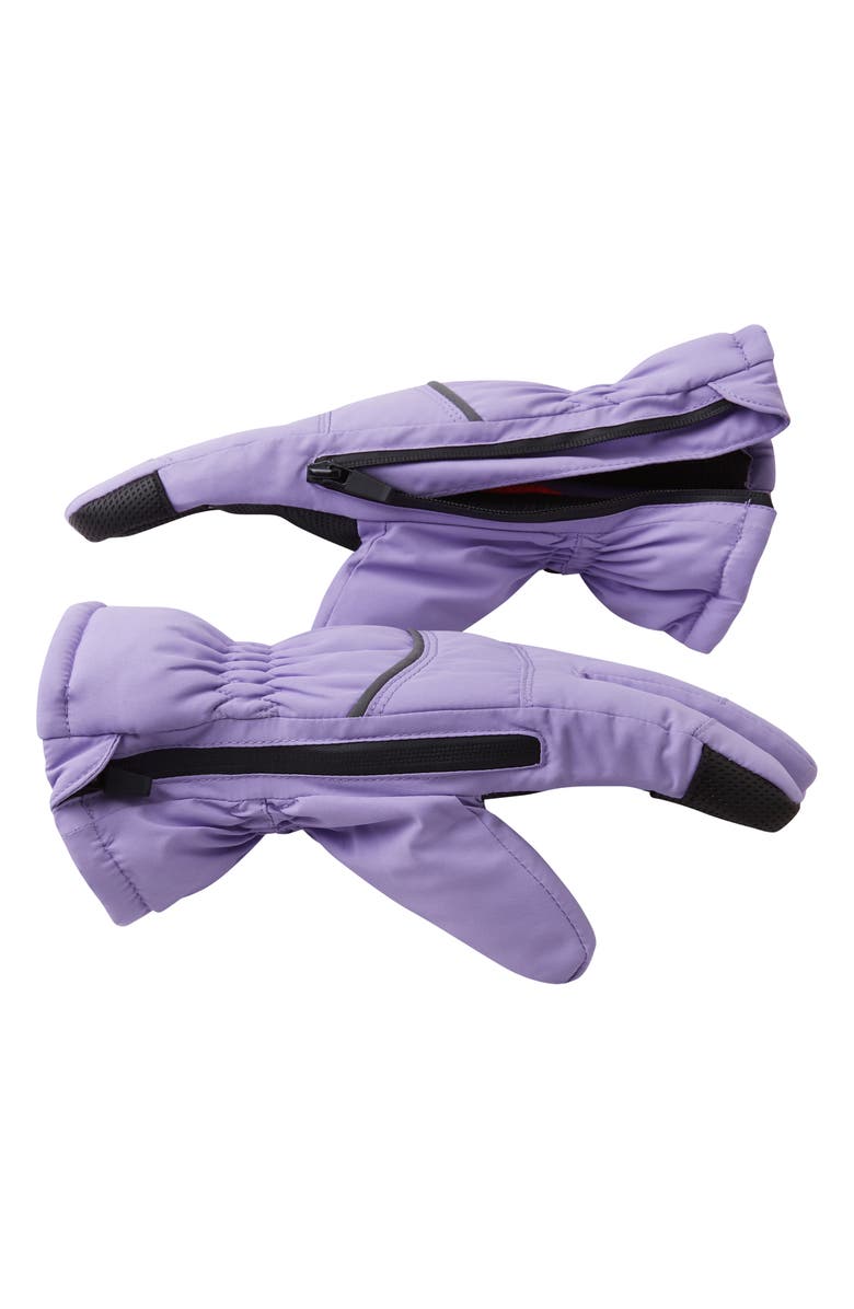 Andy & Evan Kids' Zip Gloves, Alternate, color, Purple