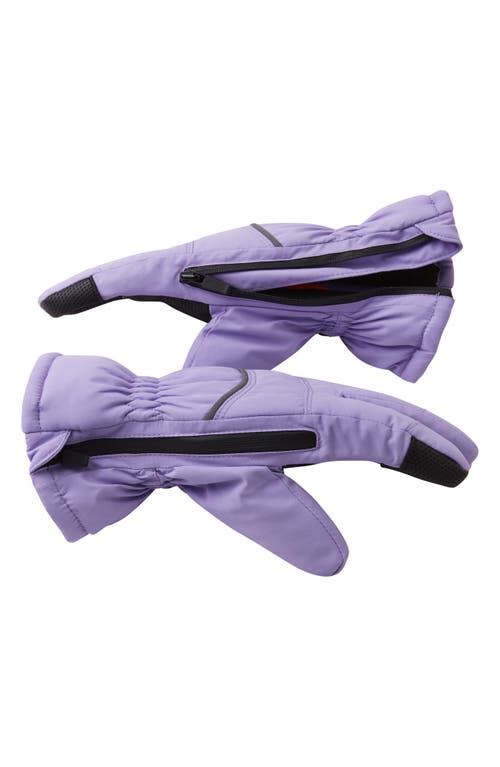 Andy & Evan Kids' Zip Gloves In Purple