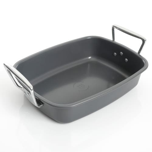 Kenmore Travens 17 Inch Carbon Steel Roaster With Rack In Gray