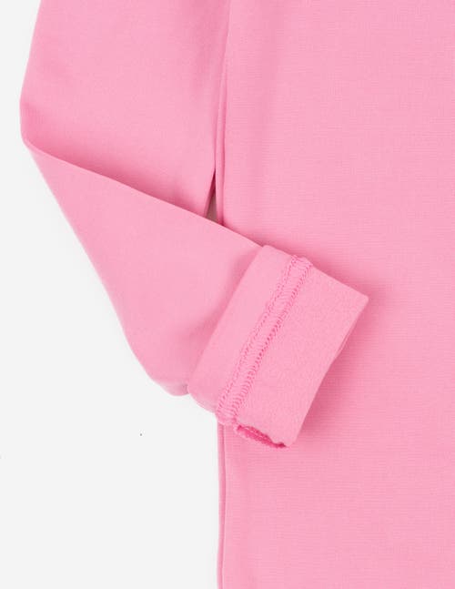 Leveret Kids Solid Thermal Pajamas In Pink