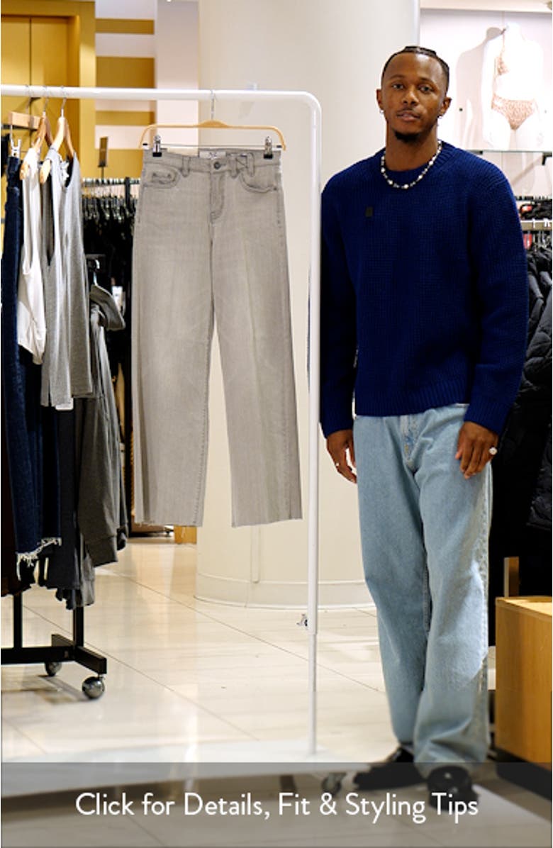 Weekend Raw Hem Wide Leg Jeans, sales video thumbnail