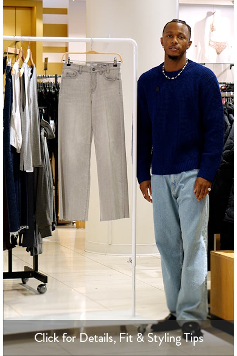 Weekend Raw Hem Wide Leg Jeans video