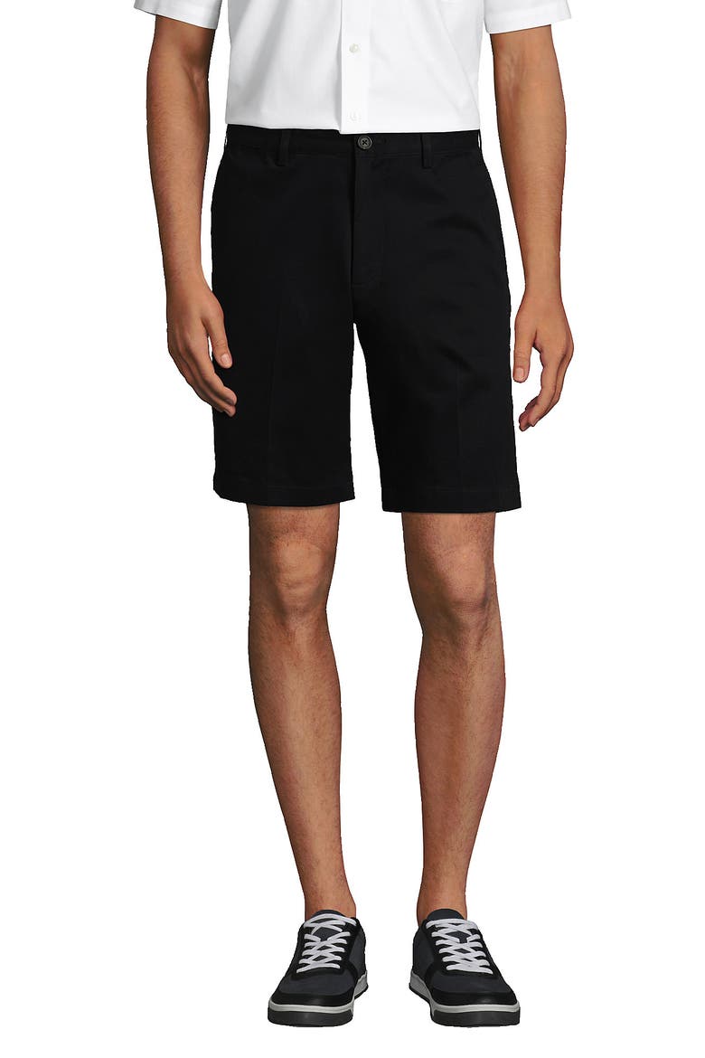 Comfort Waist 9" No Iron Chino Shorts, Alternate, color, Black