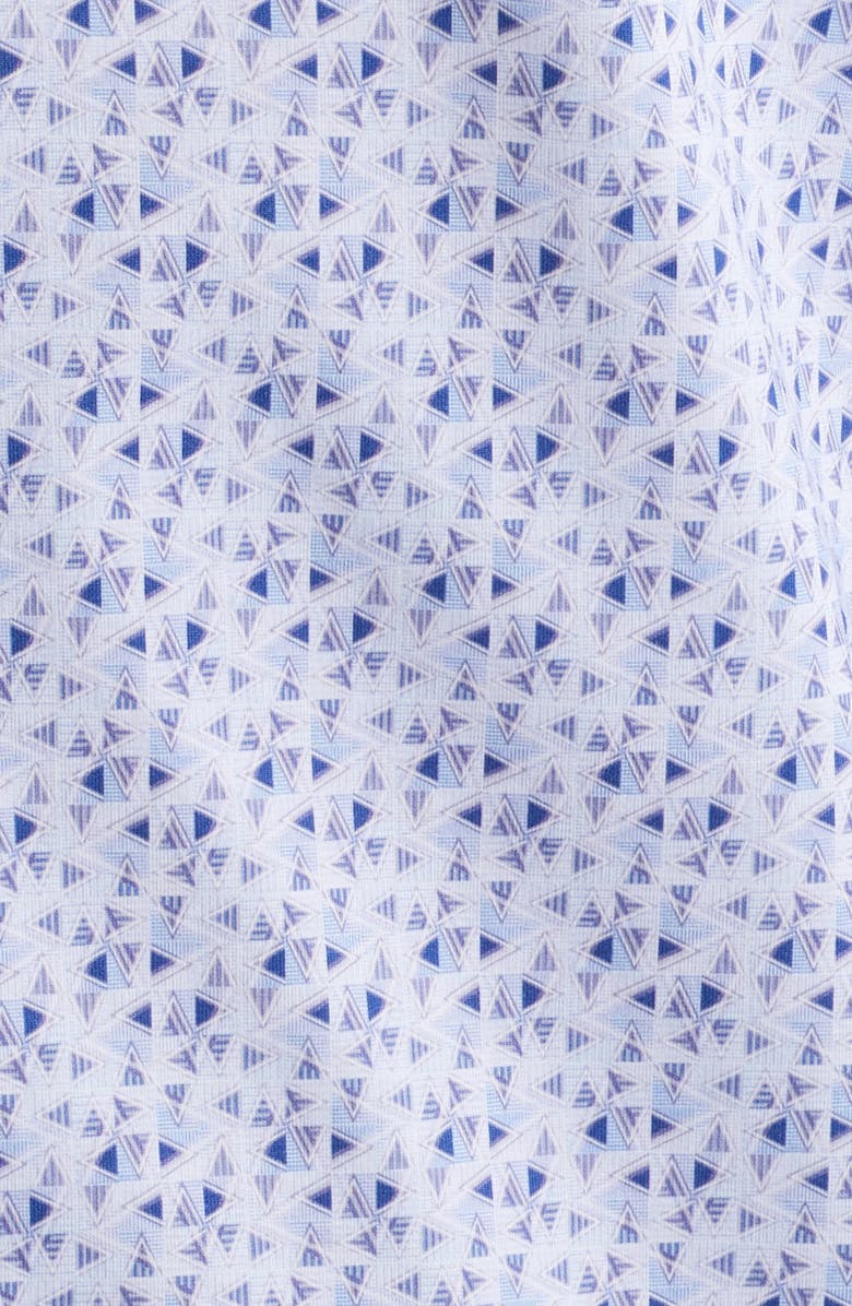 Bugatchi James OoohCotton<sup>®</sup> Geometric Print Button-Up Shirt, Alternate, color, Lilac