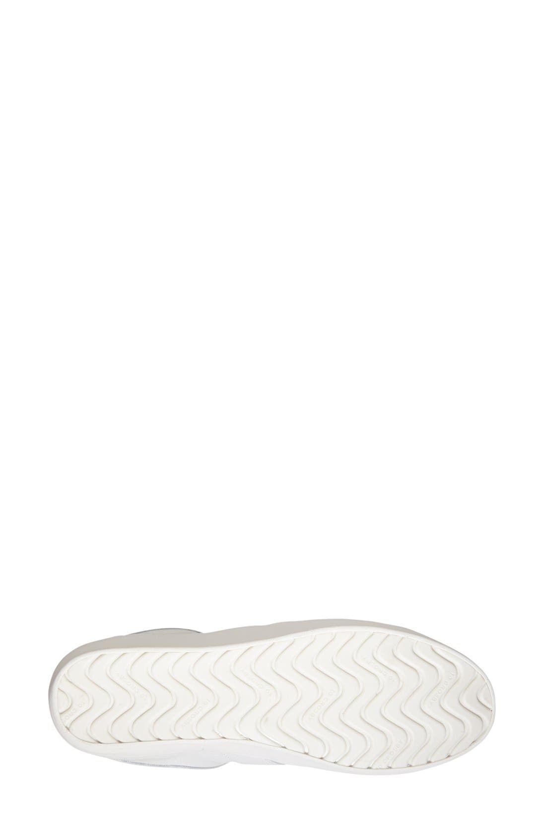 'Laurel' Slip-On Leather Sneaker, Alternate, color, WHITE CANVAS