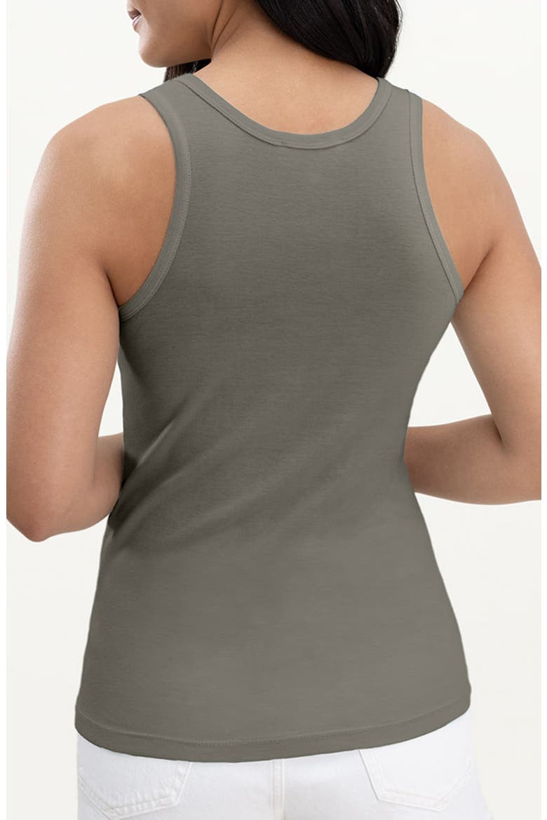 1 x 1 Cotton & Modal Tank Top, Alternate, color, OLIVE BROWN