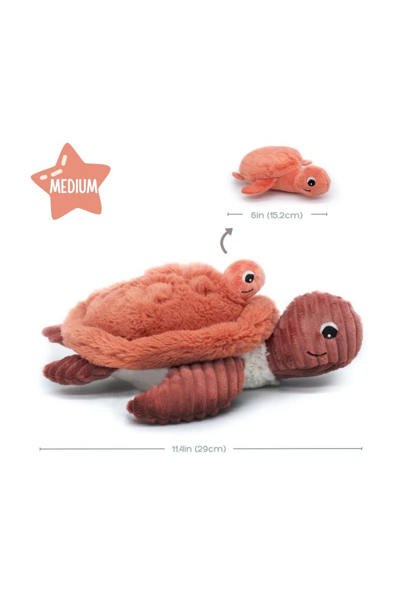 Sea Turtle Mom & Her Baby (Medium) - Secret Keeper Plush Toy, Eco-Friendly, Soft & Washable, Alternate, color, Terracotta