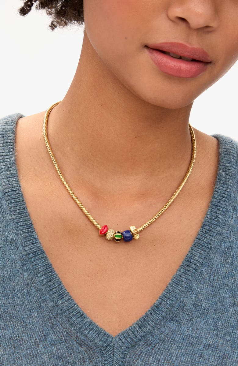 Clare V. Bien Bead Pendant Necklace, Alternate, color, Gold Multi