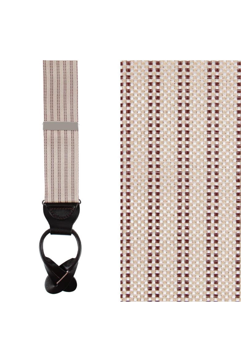 Booker Southern Gentleman Silk Button End Suspenders, Main, color, Khaki