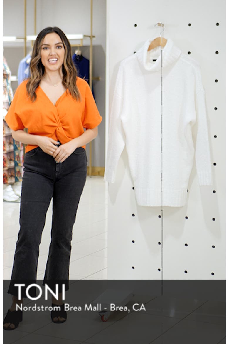 Chenille Turtleneck Sweater Dress video