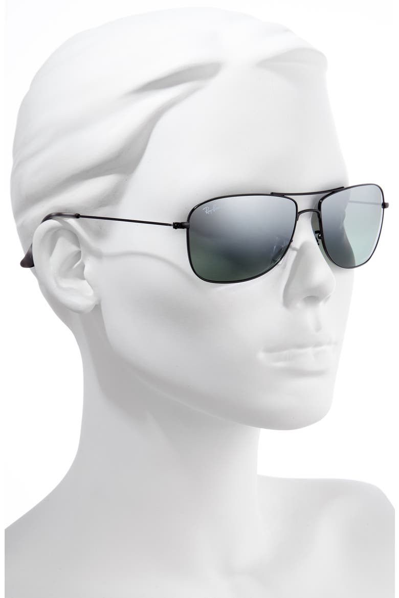 Tech 59mm Polarized Sunglasses, Alternate, color, BLACK GRADIENT MIRROR