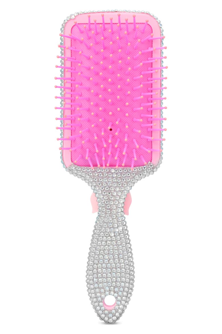 Kids' Charming Rhinestone Paddle Brush, Alternate, color, PINK MULTI