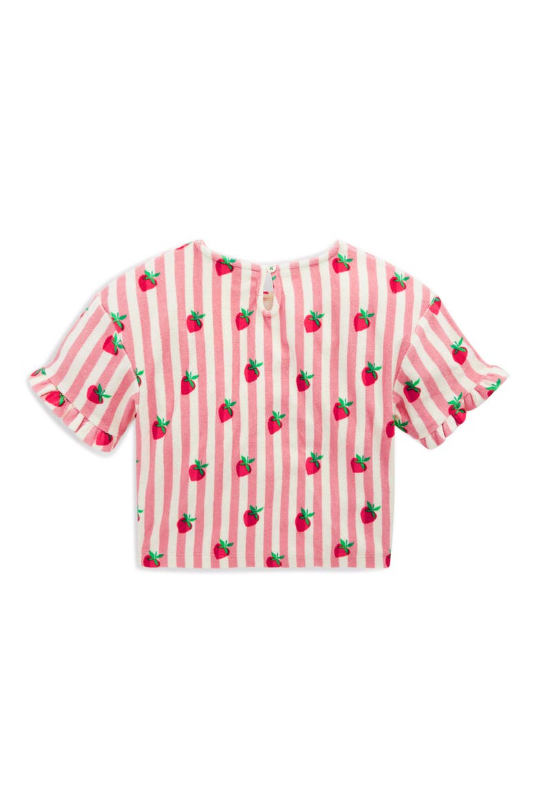 Kids' Dropped Shoulder Terry Cloth T-Shirt, Alternate, color, BLUSH STRAWBERRY STRIPE