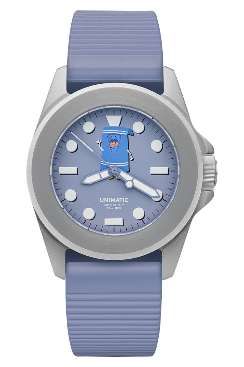 x South Park Modello Quattro Towelie Toolwatch UT4 Silicone Strap Diving Watch, 49mm, Alternate, color, LILAC